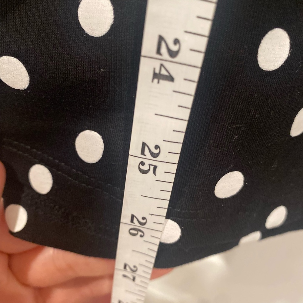 Vecceli Italy Black and White Polka Dot Top with Red Heart size XL - Picture 5 of 6